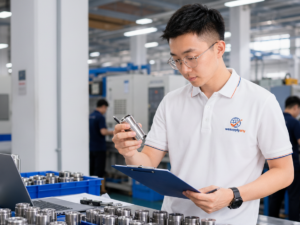 Wesupplyany is inspecting a metal part